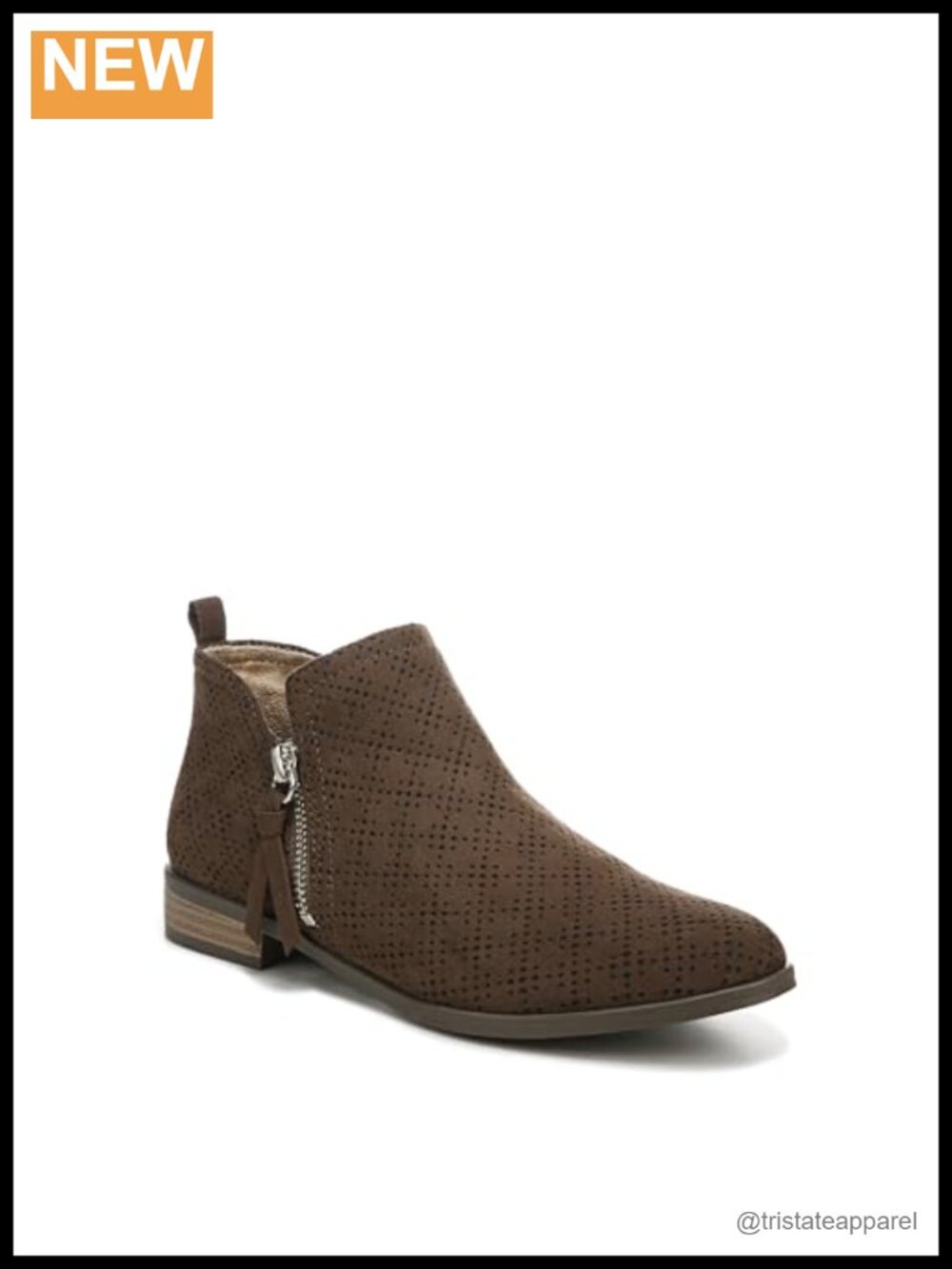 Eco-Friendly Women's Ankle Booties Round Toe Zip Low Heel Sustainable